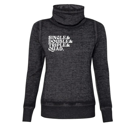 Single Double Triple Quad Cowl Neck Sweatshirt Adults Skate Too LLC