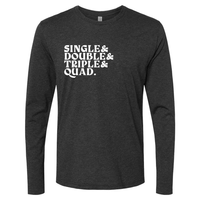 Single Double Triple Quad Unisex Long Sleeve Crew Adults Skate Too LLC