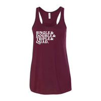 Single Double Triple Quad Women's Racerback Tank Adults Skate Too LLC