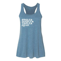 Single Double Triple Quad Women's Racerback Tank Adults Skate Too LLC