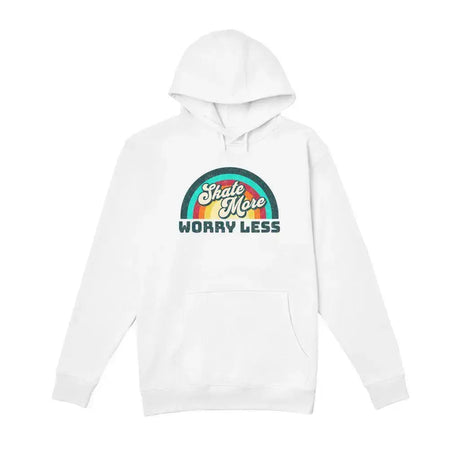 Skate More Worry Less Pullover Hoodie Premium Adults Skate Too LLC