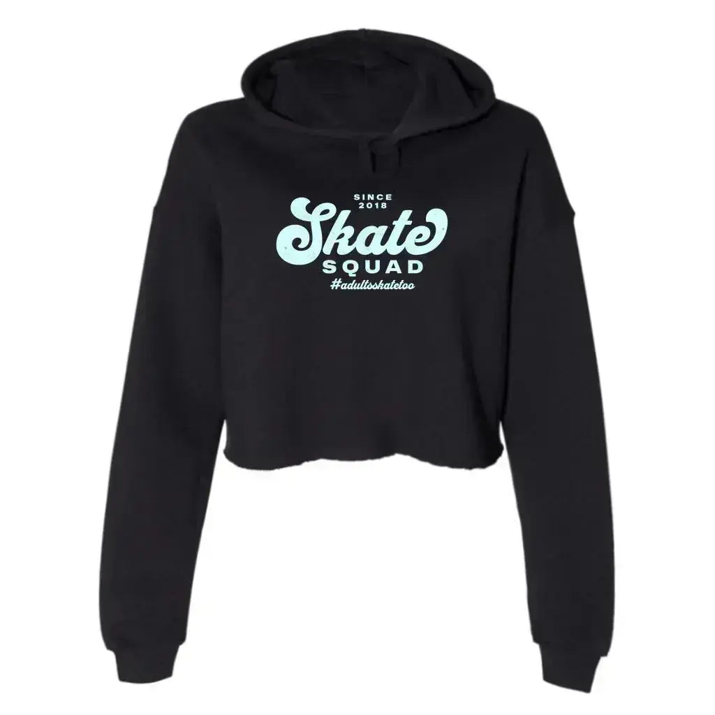 Skate Squad Women's Cropped Fleece Hoodie Adults Skate Too LLC