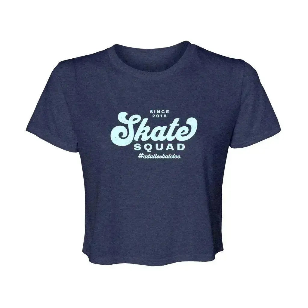 Skate Squad Women’s Flowy Cropped Tee Adults Skate Too LLC