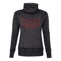 Sweat-shirt à col bénitier « Le patinage a mon cœur »