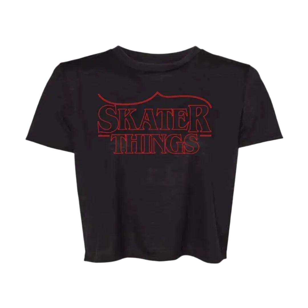 Skater Things Flowy Crop - Adults Skate Too LLC