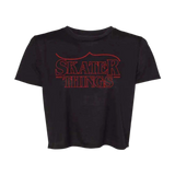 Skater Things Flowy Crop - Adults Skate Too LLC