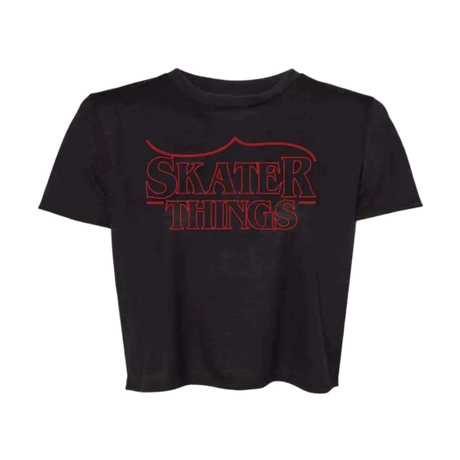 Skater Things Flowy Crop - Adults Skate Too LLC