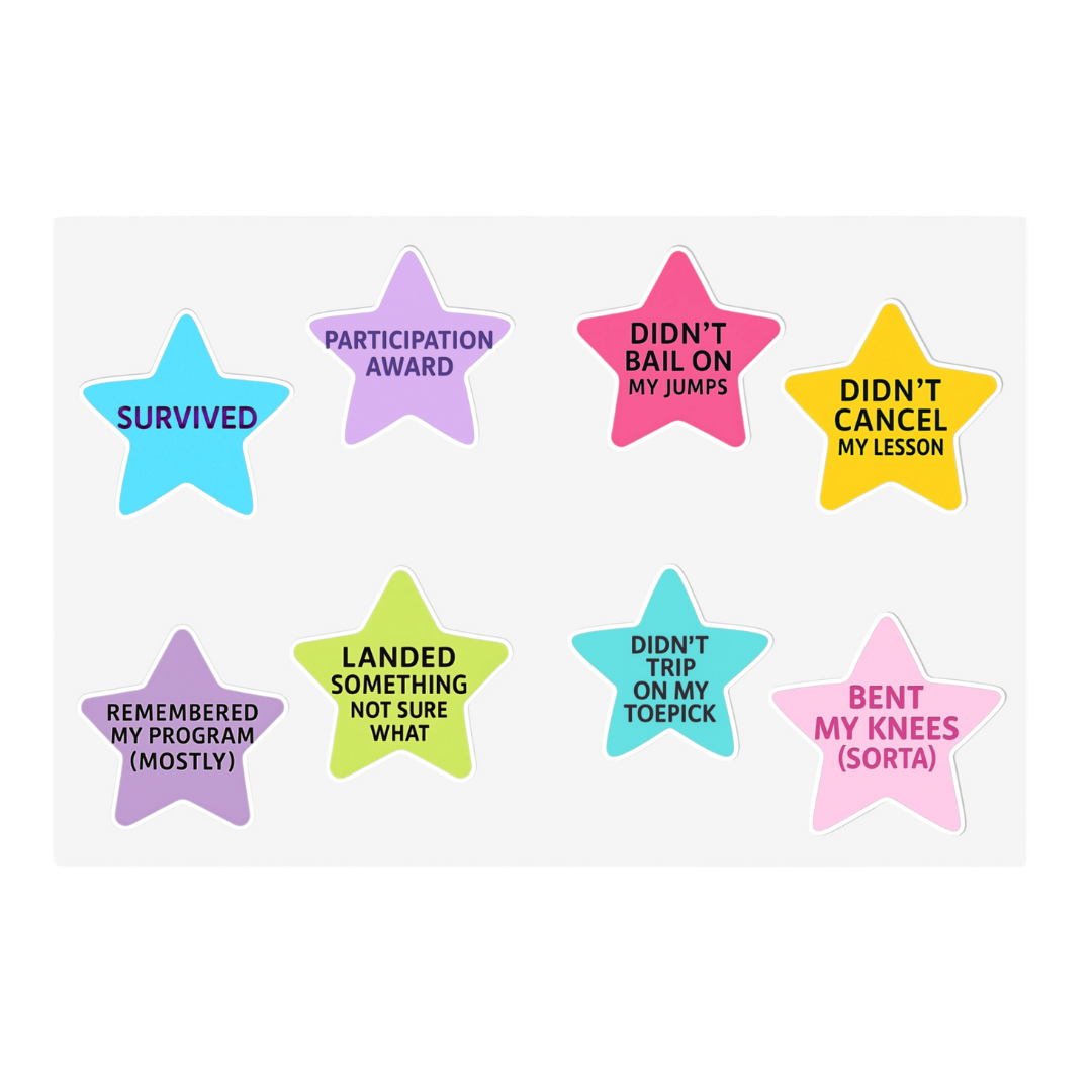 Skater Achievement Stars Vinyl Sticker Sheet