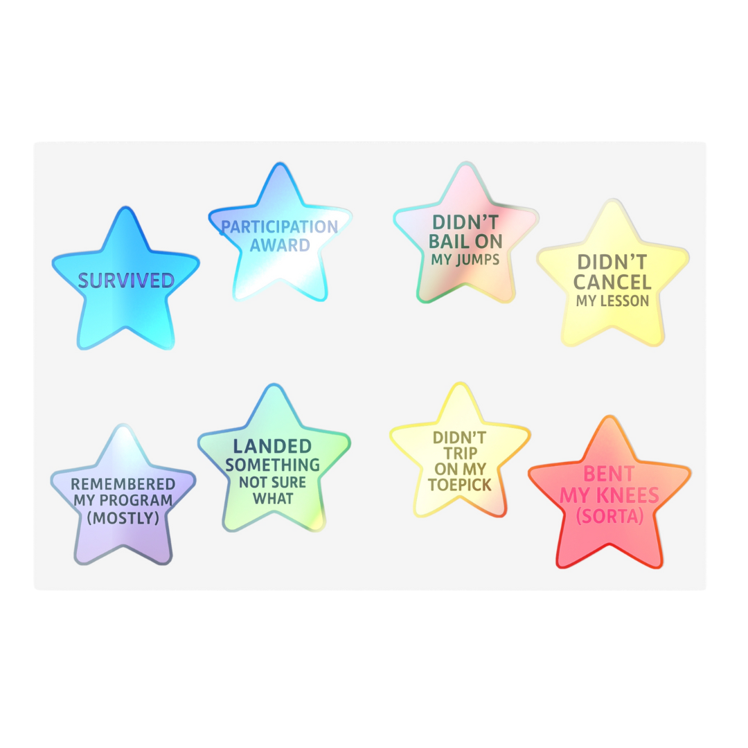 Skater Achievement Stars Vinyl Sticker Sheet