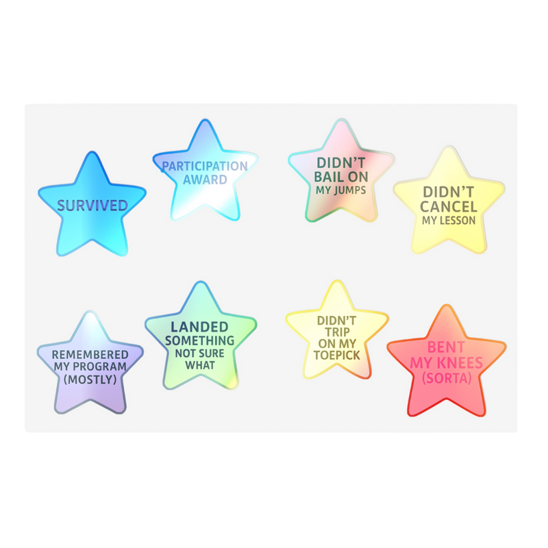 Skater Achievement Stars Vinyl Sticker Sheet