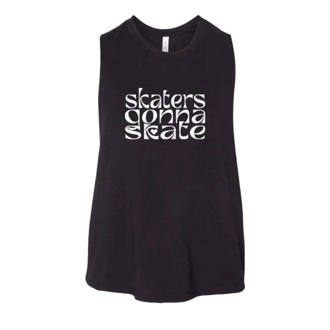 Skaters Gonna Skate Racerback Crop - Adults Skate Too LLC