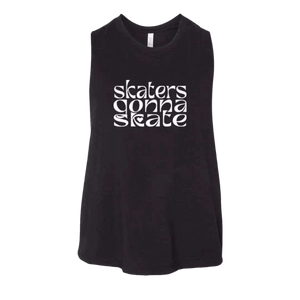 Skaters Gonna Skate Racerback Crop - Adults Skate Too LLC