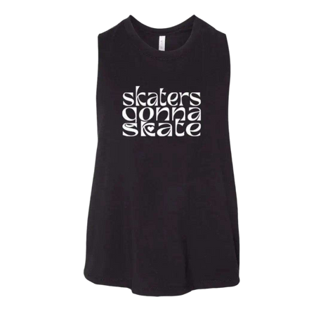 Skaters Gonna Skate Racerback Crop - Adults Skate Too LLC