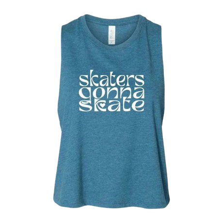 Skaters Gonna Skate Racerback Crop - Adults Skate Too LLC