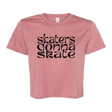 Skaters Gonna Skate Flowy Crop - Adults Skate Too LLC