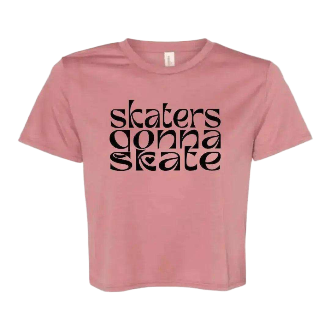 Skaters Gonna Skate Flowy Crop - Adults Skate Too LLC