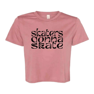 Skaters Gonna Skate Flowy Crop - Adults Skate Too LLC