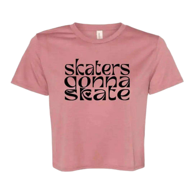 Skaters Gonna Skate Flowy Crop