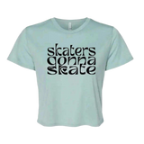 Skaters Gonna Skate Flowy Crop - Adults Skate Too LLC