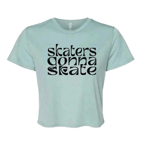 Skaters Gonna Skate Flowy Crop - Adults Skate Too LLC