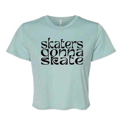 Skaters Gonna Skate Flowy Crop