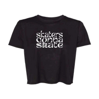 Skaters Gonna Skate Flowy Crop