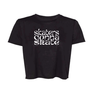 Skaters Gonna Skate Flowy Crop - Adults Skate Too LLC