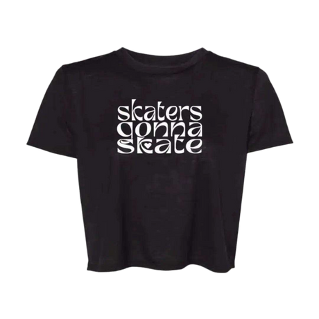 Skaters Gonna Skate Flowy Crop - Adults Skate Too LLC