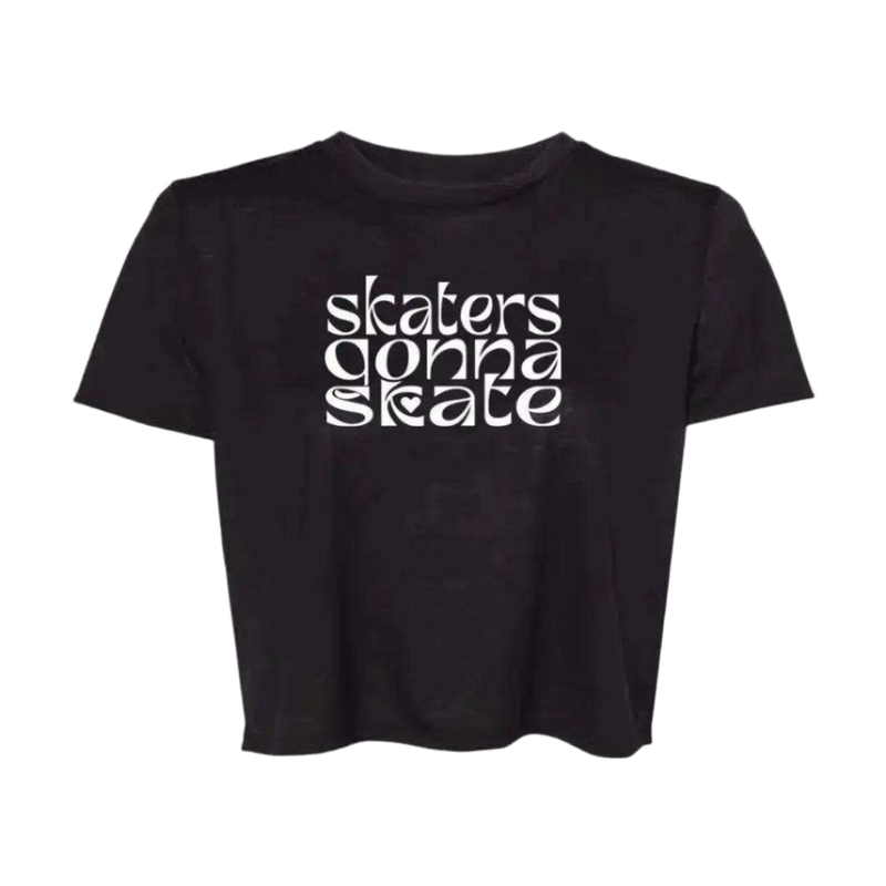 Skaters Gonna Skate Flowy Crop