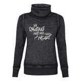 Skating Has My Heart Cowl Neck Sweatshirt - Adults Skate Too LLC