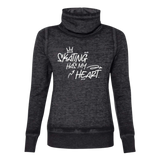 Skating Has My Heart Cowl Neck Sweatshirt - Adults Skate Too LLC