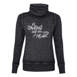 Skating Has My Heart Cowl Neck Sweatshirt - M - Adults Skate Too LLC