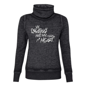 Skating Has My Heart Cowl Neck Sweatshirt - M