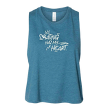 Skating Has My Heart Racerback Crop - Adults Skate Too LLC