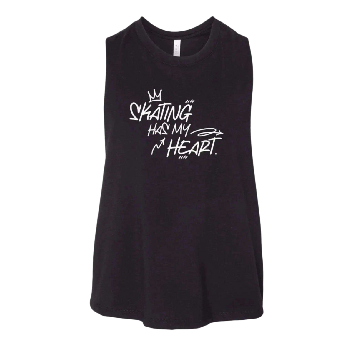 Skating Has My Heart Racerback Crop