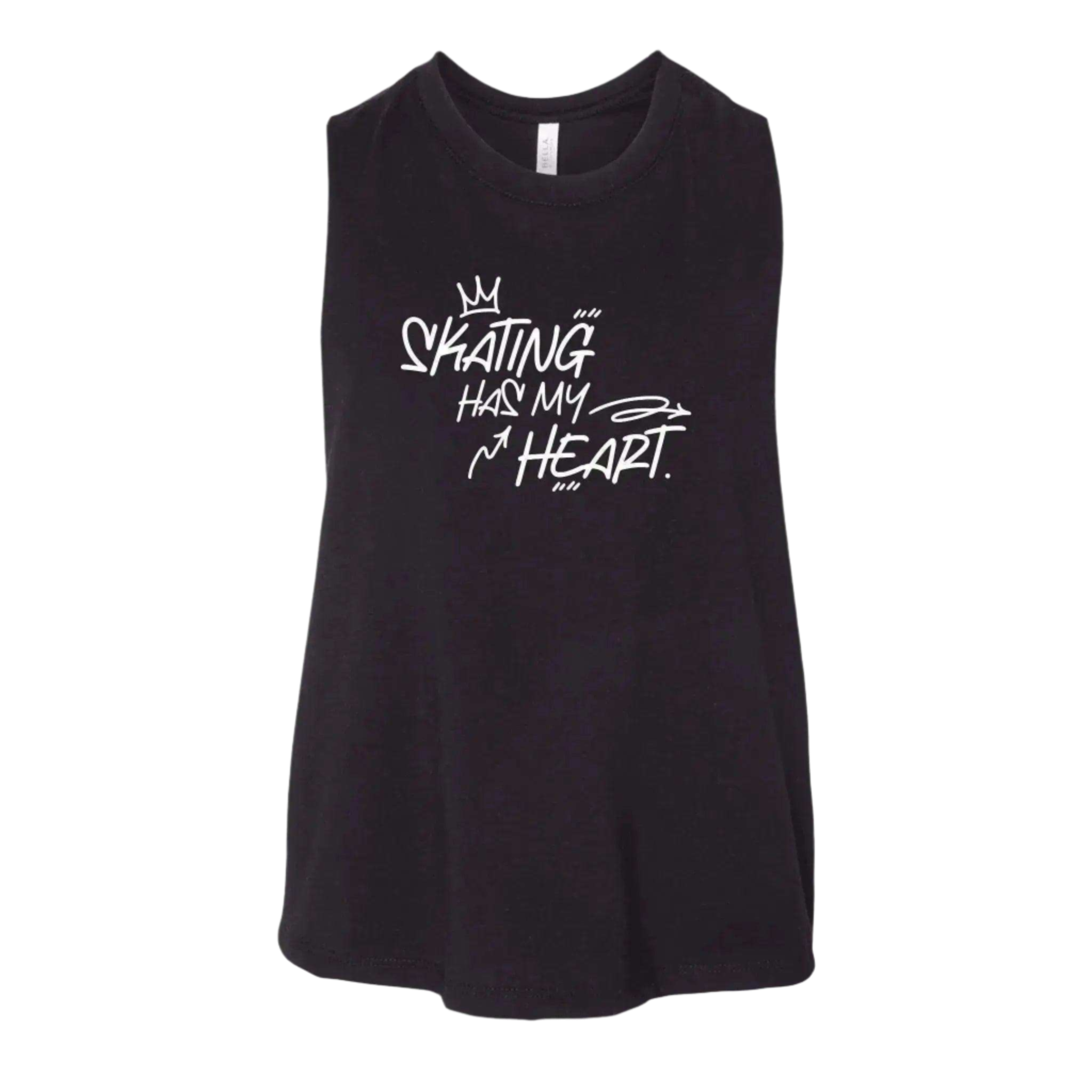 Skating Has My Heart Racerback Crop