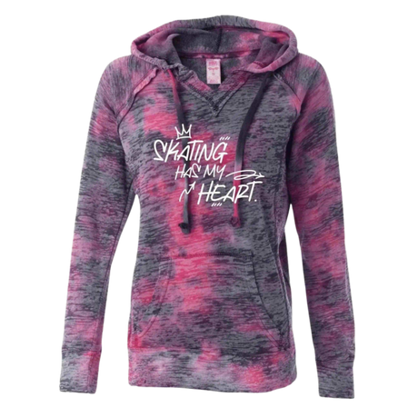 Skating Has My Heart Burnout Hoodie - Adults Skate Too LLC