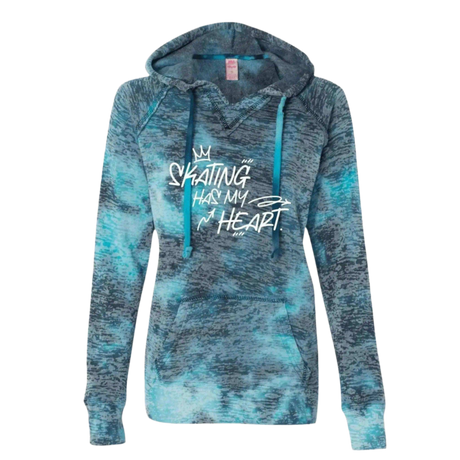 Skating Has My Heart Burnout Hoodie - Adults Skate Too LLC