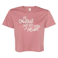 Skating Has My Heart Flowy Crop