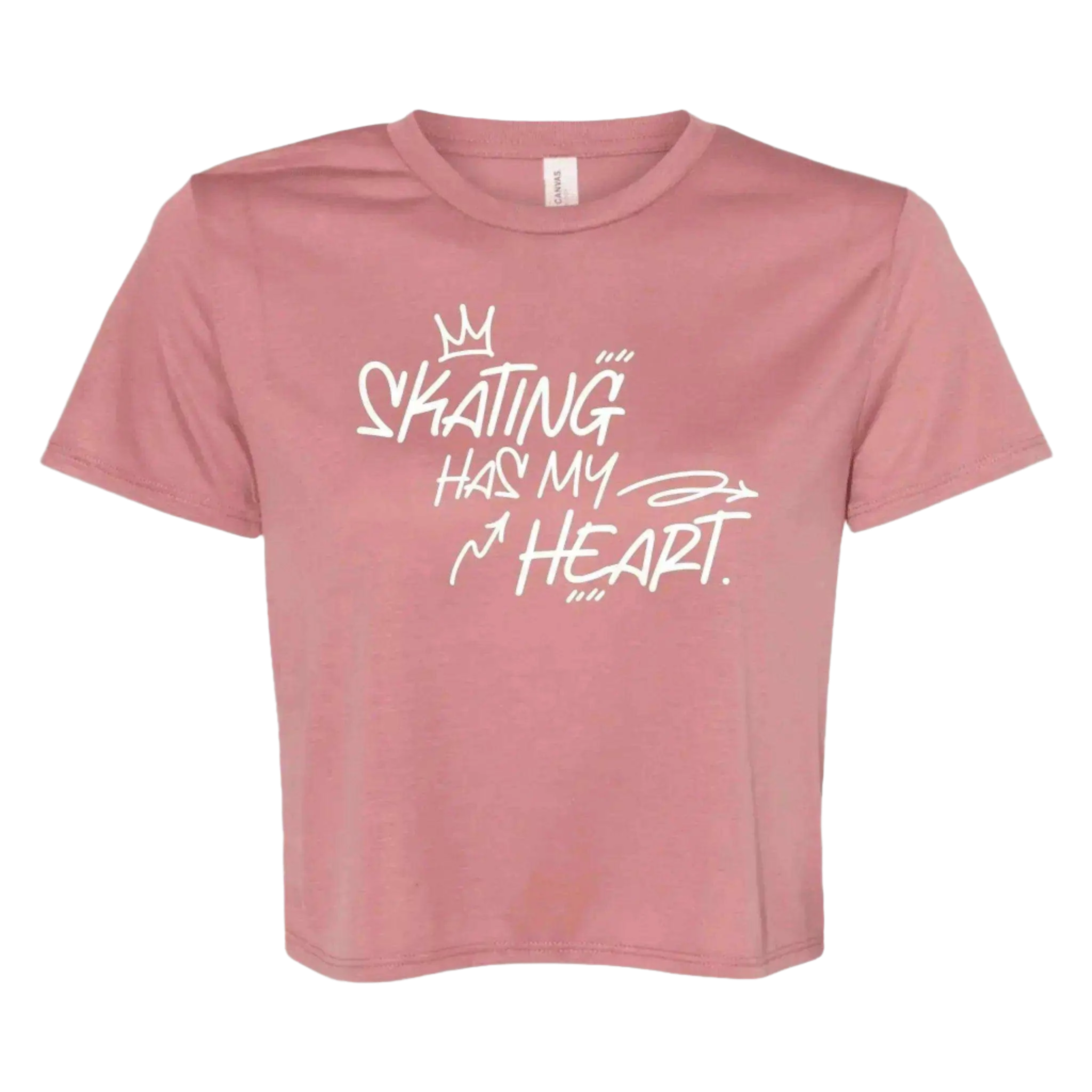 Skating Has My Heart Flowy Crop
