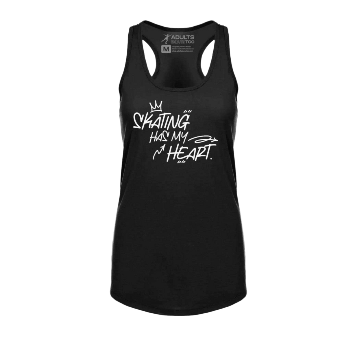 Skating Has My Heart Racerback Tank - Adults Skate Too LLC