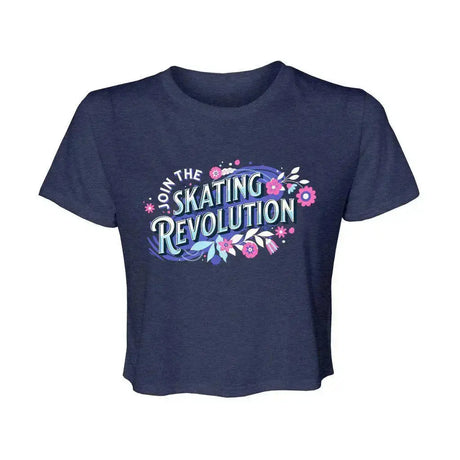 Skating Revolution Women’s Flowy Cropped Tee Adults Skate Too LLC