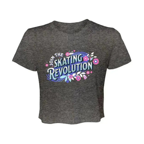 Skating Revolution Women’s Flowy Cropped Tee Adults Skate Too LLC