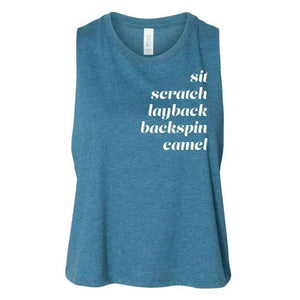 Spins Racerback Crop - Adults Skate Too LLC