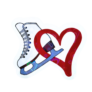 Skate & Holo Heart Overlay Sticker
