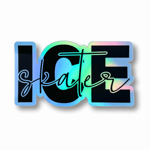 Ice Skater Holographic Sticker