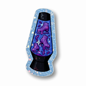 Cosmic Lava Lamp Skates Holographic Sticker