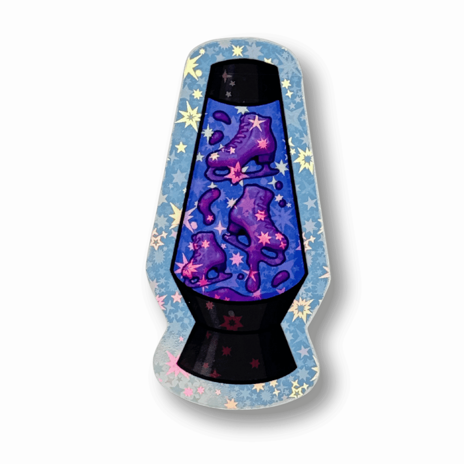 Cosmic Lava Lamp Skates Holographic Sticker