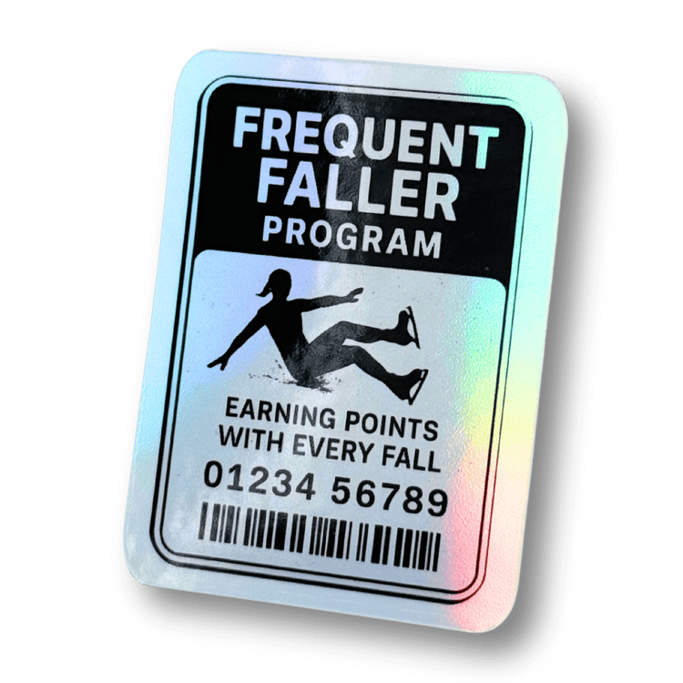 Frequent Faller Program Holographic Sticker
