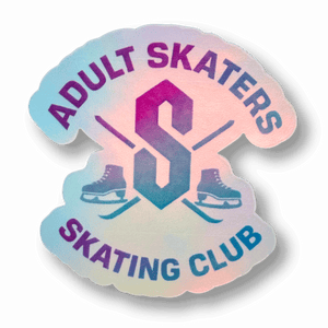 Adult Skaters Skating Club Holographic Sticker